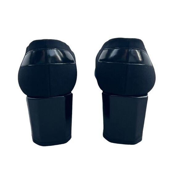 New Stuart Weitzman Square Toe Crepe 2.5" Rectangular Heel Made in Spain Size 7B - Picture 12 of 15